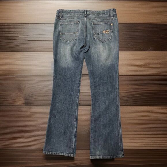 Y2K Southpole Jeans Women’s Size 11 Medium Wash Low Rise Denim SPJ Embroidered - Picture 6 of 12